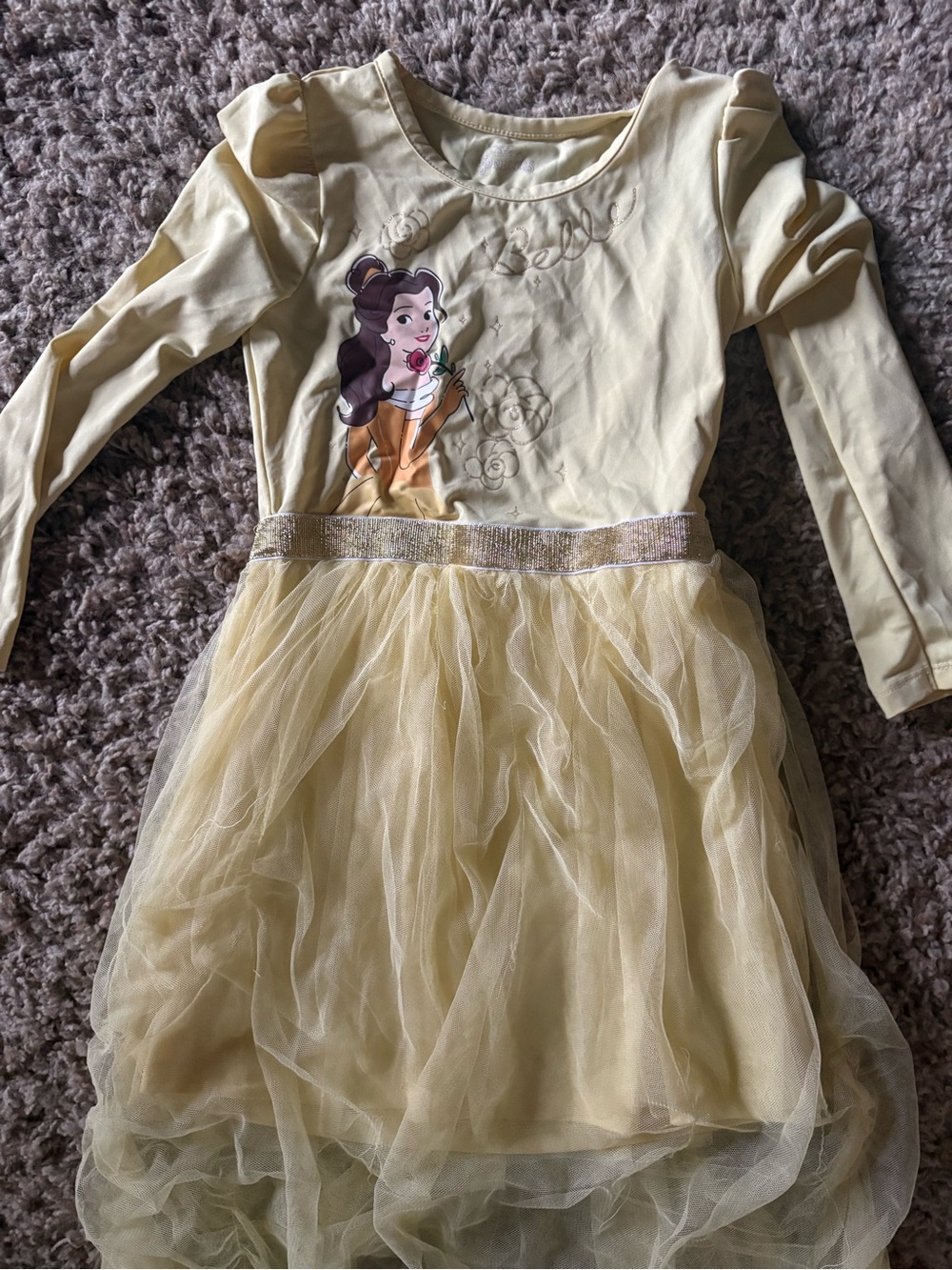 Disney Yellow Belle-Inspired Tulle Party Dress